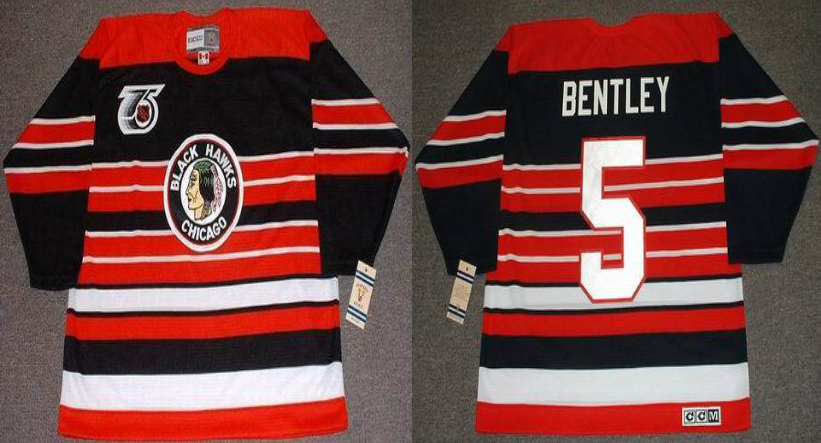 2019 Men Chicago Blackhawks 5 Bentley red CCM NHL jerseys